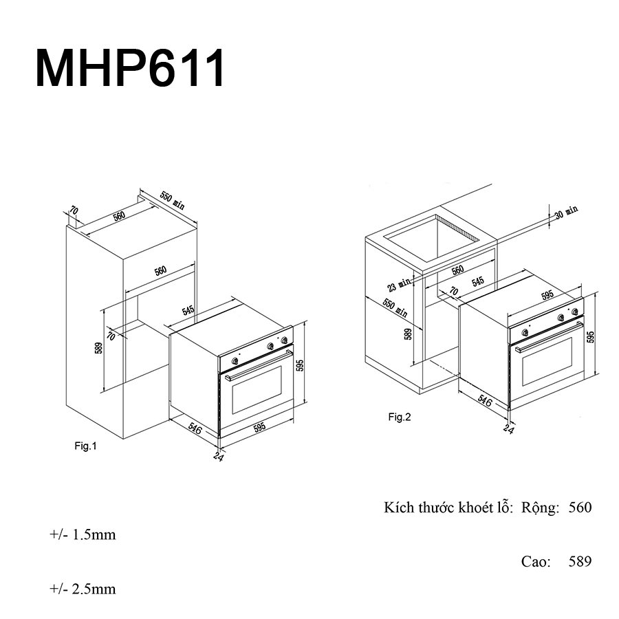 Lò nướng MHP611 (Hệ thống điện tử siêu chính xác)